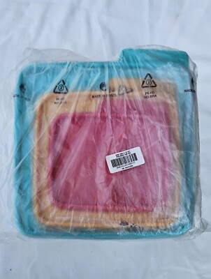 Tupperware Keep Tabs 3pc Set *NEW  Blue/Red/Orange