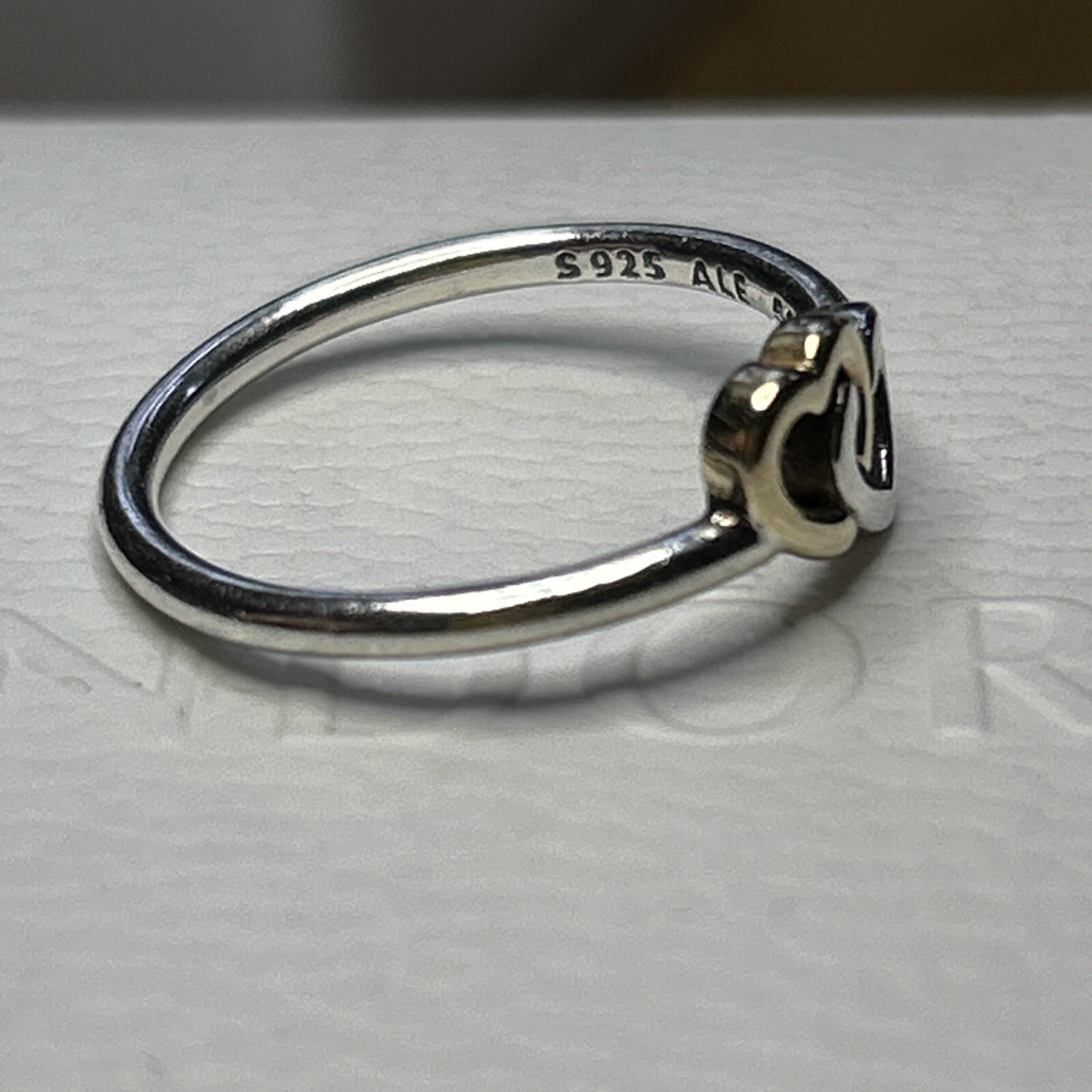 Authentic Pandora 🌟 Stackable 2 Tone Hearts Ring… - image 7