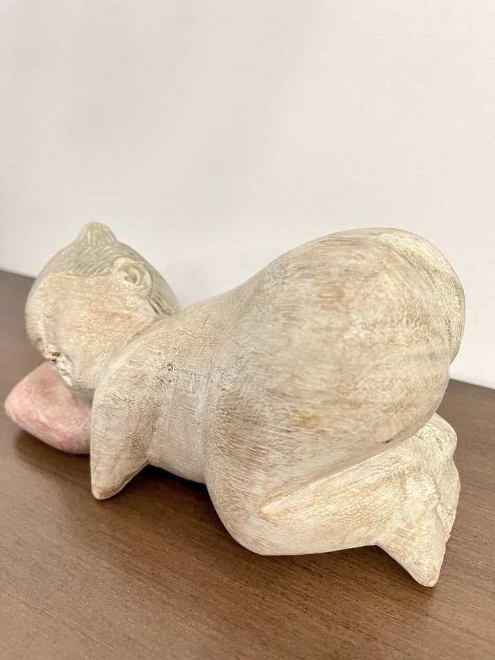 Antique Asian Hand Carved Wood Boy Sleeping Opium Pillows - Image 3 of 4