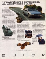 1986 Buick Lesabre Print Ad Red Tailed Hawk Umbrella When Better Really Matters 1986 Buick Lesabre Print Ad Red Tailed Hawk Umbrella When Better Really Matters