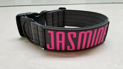 HANDMADE Tactical Dog Collar Wolf Gray personalized with Sicario Font