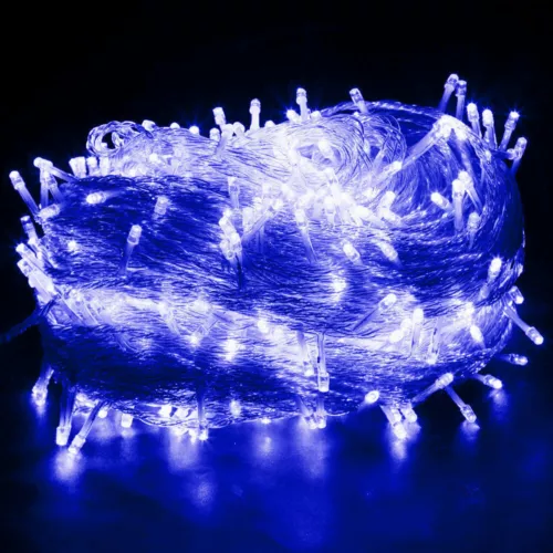 Catena Luminosa LED 20M/30M/50M/100M Illuminazione Elettricità Esterno Interno Natale - Foto 14 di 14
