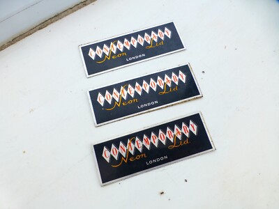 VINTAGE LEUCHTREKLAME ETIKETTEN SCHILDER AUFKLEBER ABZEICHEN EMBLEME DECALS