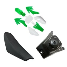 Green Plastics Fender & Tall Seat & Tank For Dirt Bike Trail XR50 SSR SDG CRF50