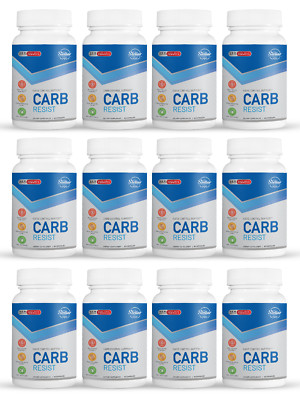 12 Pack Carb Resist, low carb support and keto friendly-60 Capsules x12
