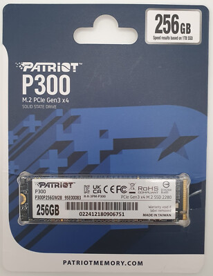 Patriot P300 256 GB, SSD (PCIe Gen3 x4, M.2 SSD 2280)