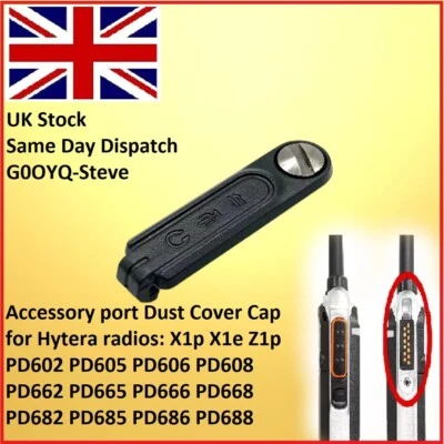 G0OYQ Side Dust Cover Port Cap Hytera PD605 PD665 PD685 X1p X1e Z1p Pd602/606/668/68