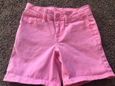 VGold Girls light Pink Shorts with Button size cotton
