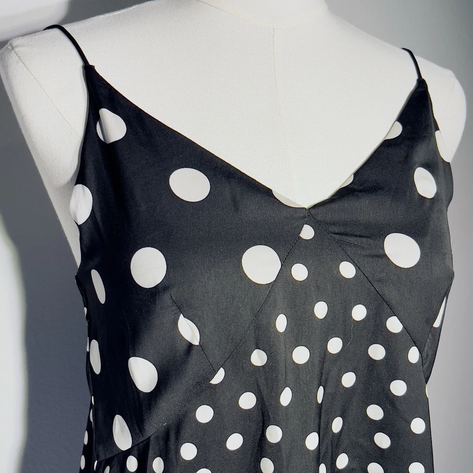 Y2K Polka Dot Print Babydoll Cami Top Women’s Size XXS Corpwear Dark Academia - Image 3 of 4