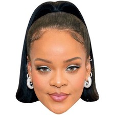 Rihanna Make Up Celebrity Mask, Flat Card Face
