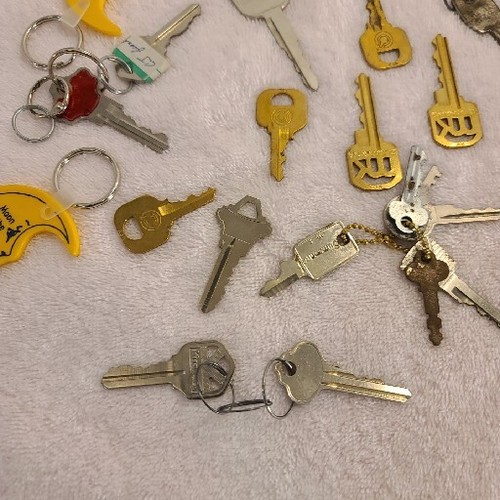 Vintage Mixed Lot Of 15+ Keys And Key Chains Of Various Sizes,Brands,Types,etc - Picture 2 of 18