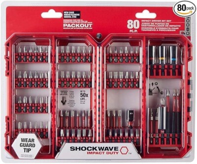 Milwaukee Shockwave Bit-Set 80-teilig – Für Schlagbohrer & Langlebige Schraubarbeiten