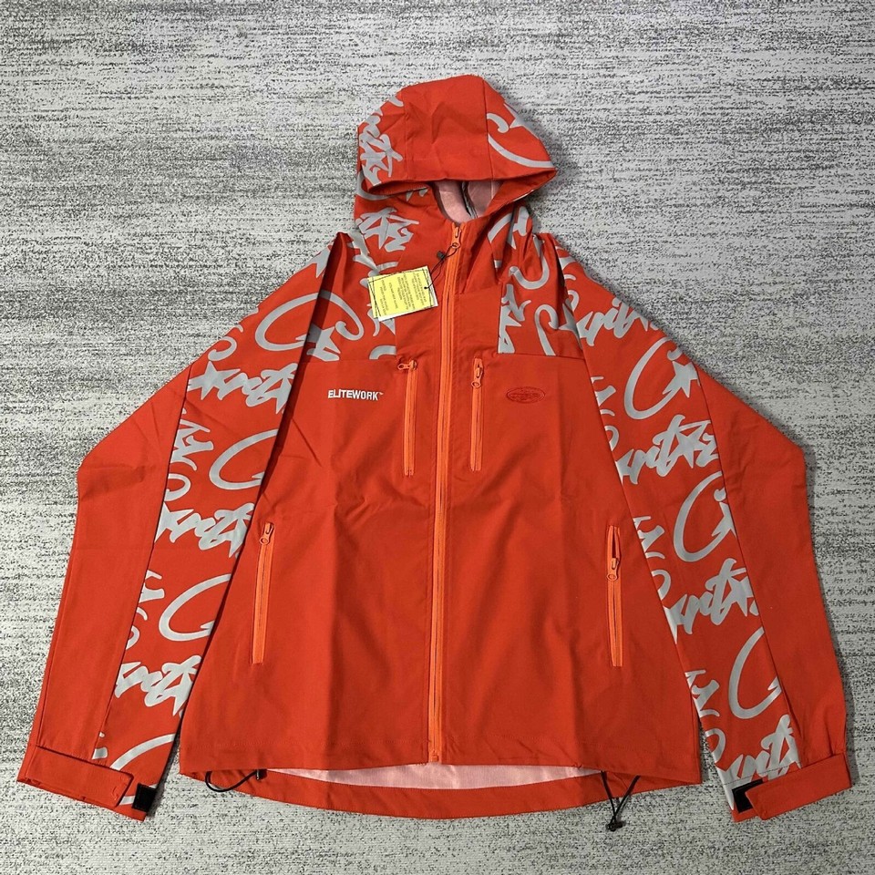 Cortez Elitework Mens Outdoors Waterproof Hooded Jacket Reflective Wind