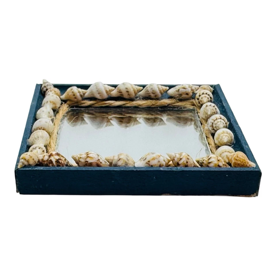 Artisan Natural Seashell Wall Mirror Dollhouse Miniature 1:12 OOAK - Image 4 of 4
