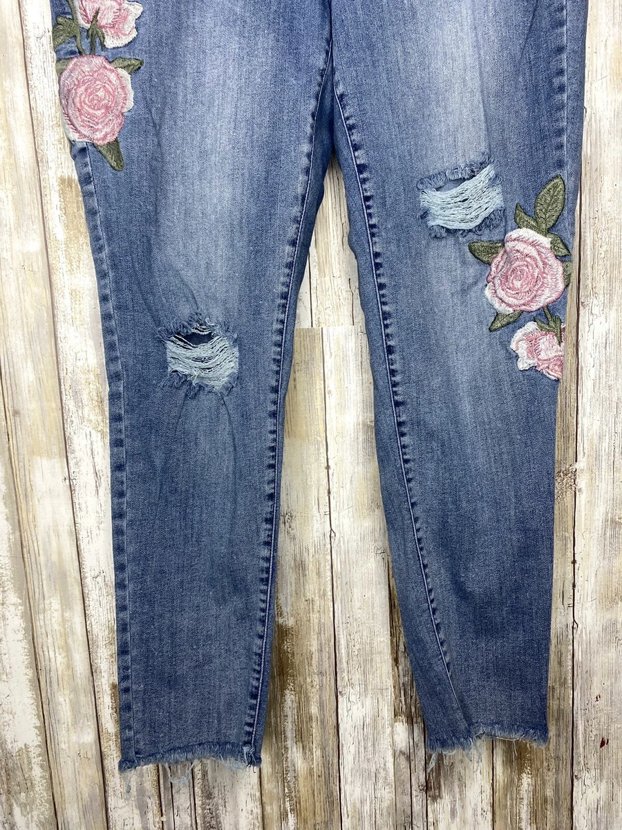 Lane bryant embroidered jeans sales