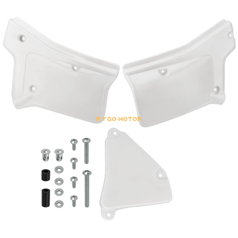 One Set Side Panels Covers Fender for Honda XR200R 1984-2002 XR250R 84-85 White - Image 4 of 4