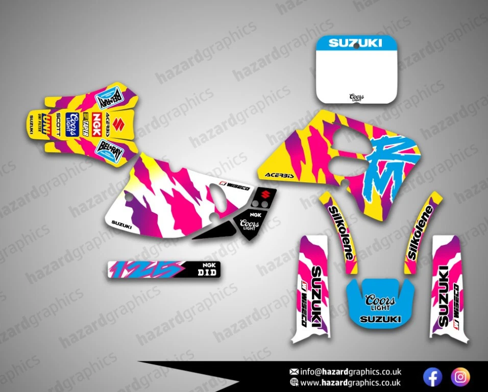 Графический комплект Suzuki RM125 RM250 RM 125 250 - 1993 1994 1995 - Изображение 2 из 2