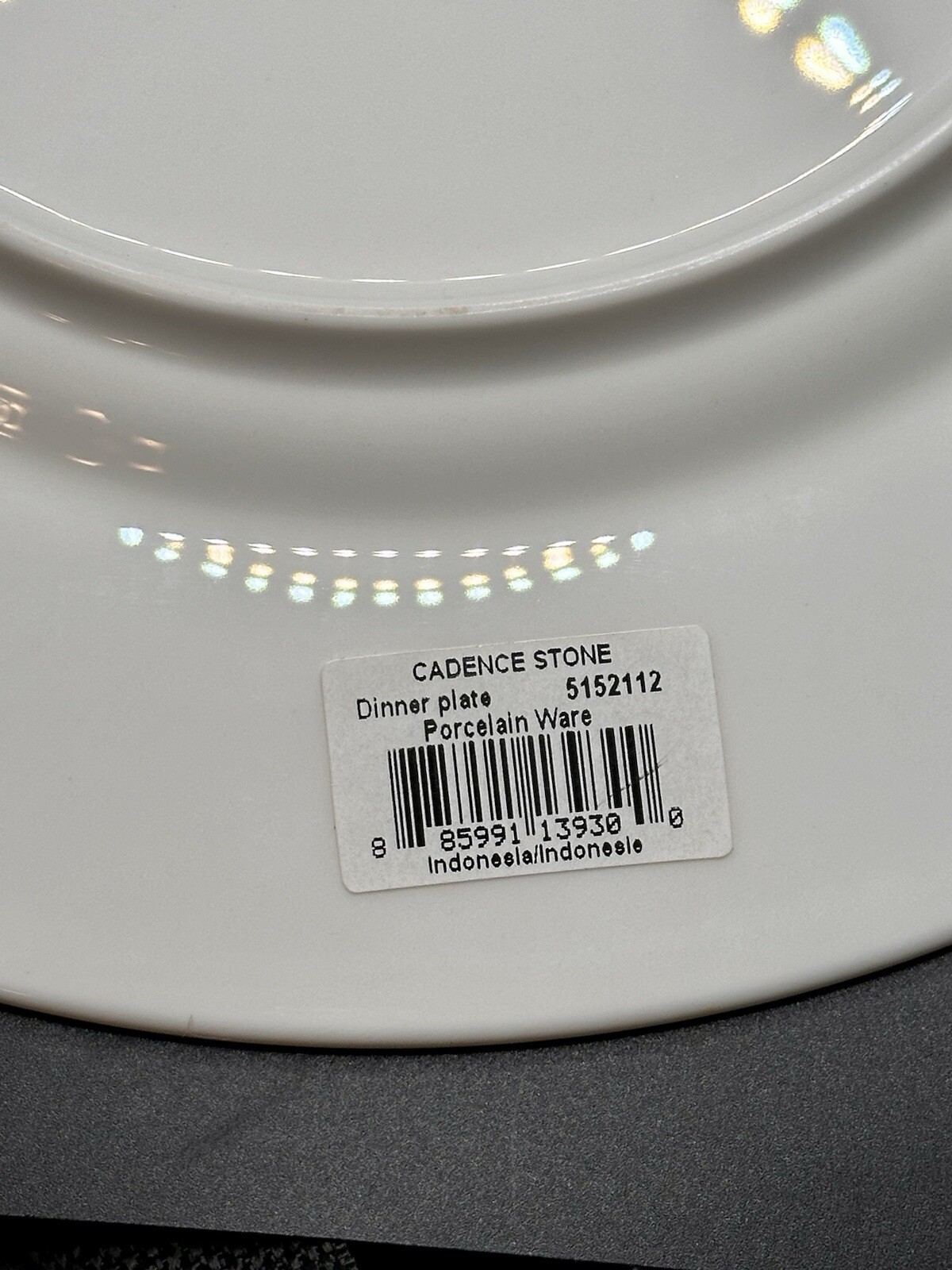 NEW Mikasa Cadence Stone Grey Dinner Plate & Salad Plate Set NWT