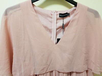 dusty pink cape pleated detail skater dress Evelyn Drop Waist Mini Dress in Black – Isalis main image 1