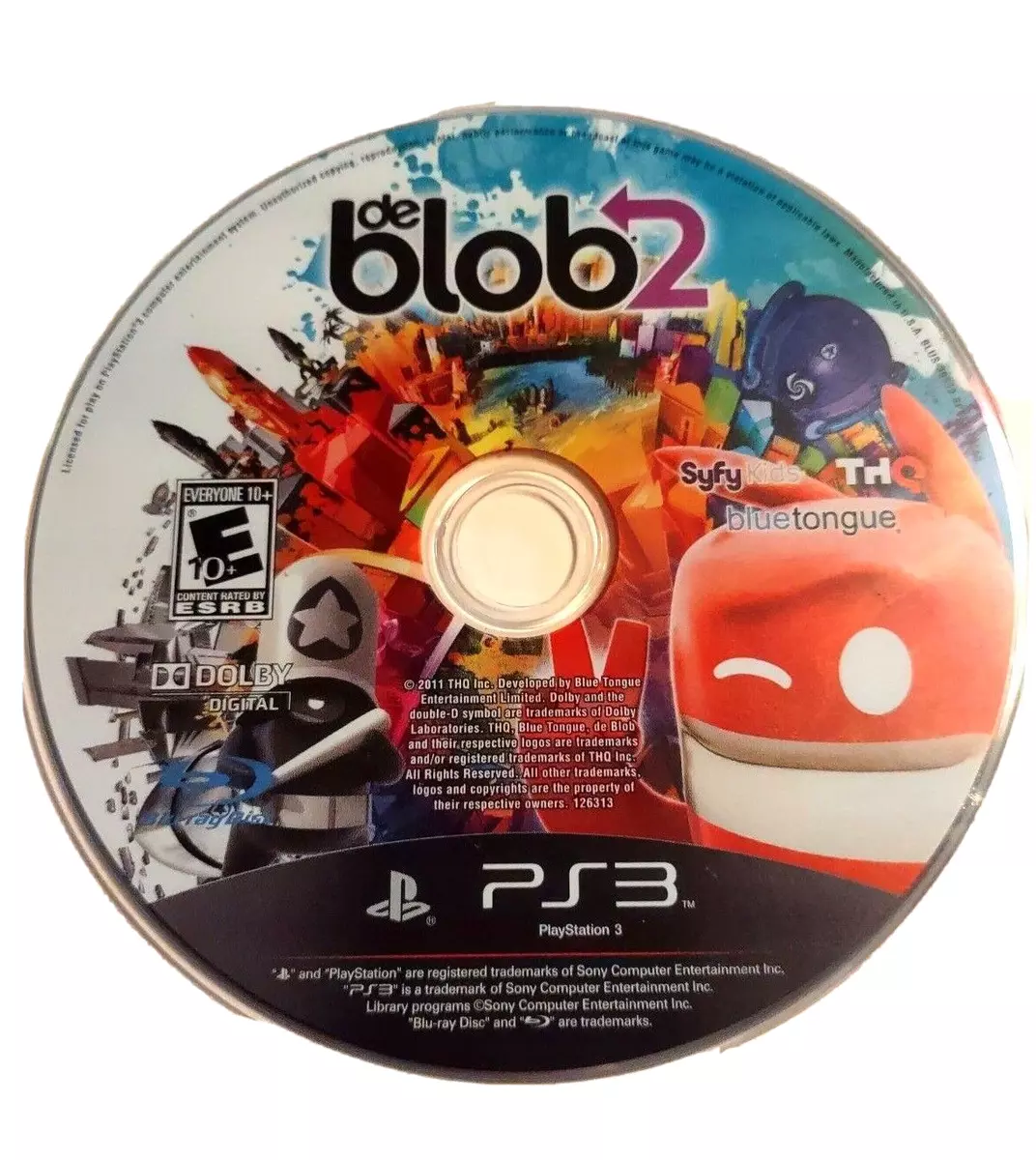 PlayStation 3 De Blob 2 Save The World Color it Action Adventure PS3 Video Game