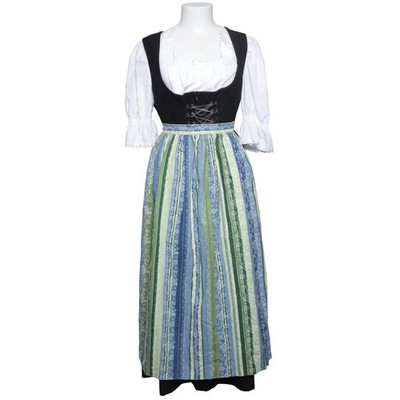 Alphorn, Dirndl, Größe: 42, Blau/Grün/Weiß, Baumwolle/Polyester/Viskose #lpa