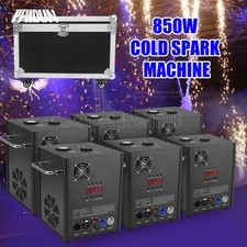 PAIDUN 6PCS 850W Cold Spark Machine Fountain Sparkler Wedding Show Event DJ Case