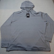 Footjoy Lightweight Performance Golf Hoodie Mens 2xl Heather Grey Antimicrobial