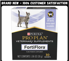 Purina FortiFlora Pro Plan Veterinary Probiotic Cat Supplement - 30 Sachets New