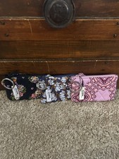 VERA BRADLEY LIGHTEN UP ZIP ID CASE COIN PURSE KEYCHAIN BUNDLE - NWT