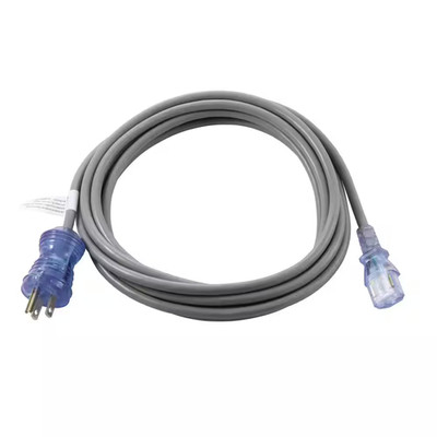 15 Ft. 13 Amp 16/3 Medical Grade Gray Power Cord with IEC C13 Connector NEW