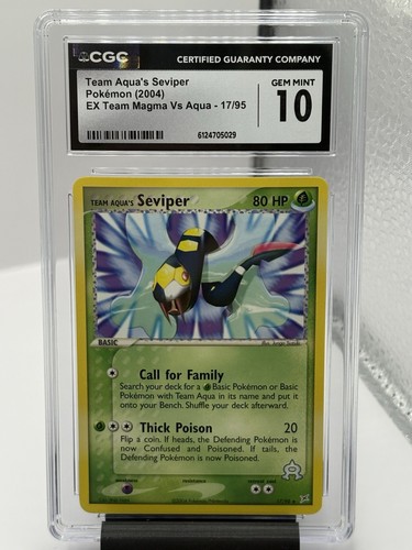 Team Aqua's Seviper graded CGC 10 for sale on eBay
