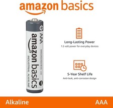 Amazon 5-Pack AAA Alkaline Industrial 1.5 Vol...