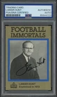 1985 Football Immortals LAMAR HUNT signed card | Chiefs - autograph PSA/DNA HOF