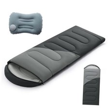 Sleeping Bags for Adults  Kids Lightweight Waterproof 3-4 Season Dark Grey