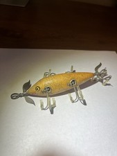 Vintage Heddon 150 FAT BODY in Silver Flitter Antique Fishing Lure VERY NICE!