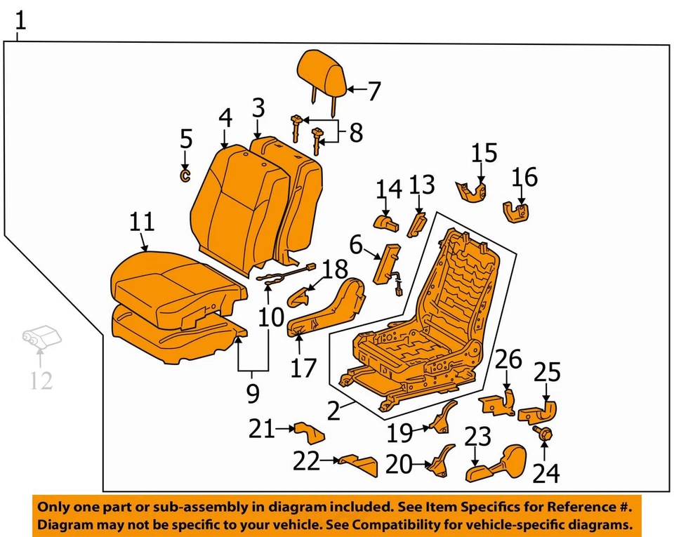 2006-2009 Scion Tc Passenger Front Seat Oem RKZOB Foto 3 de 4