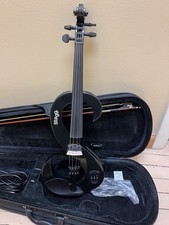 Stagg Electric Violin 4/4 Black 4-String with Case, Bow, Rosin, Cable