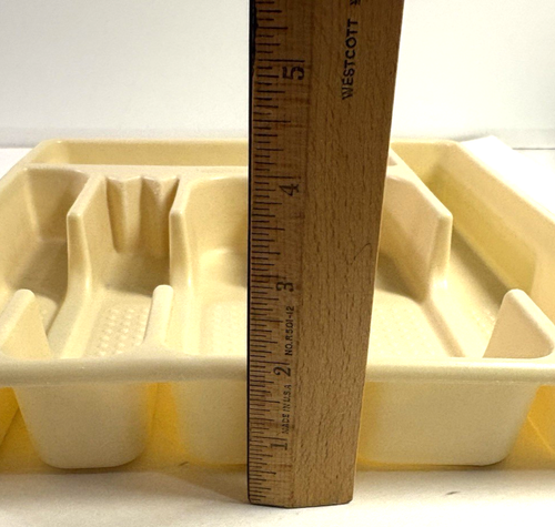Vintage Rubbermaid Utensil Silverware Organizer Tray #2925 Almond Plastic 1990’s - Picture 8 of 9