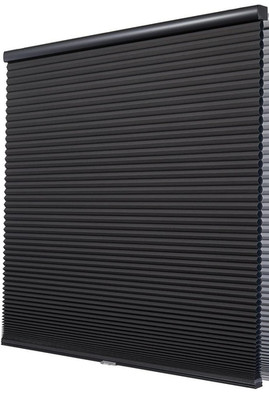 Persilux Blackout Cellular Shades Cordless Home Window Blinds 27'' x 64'' Black