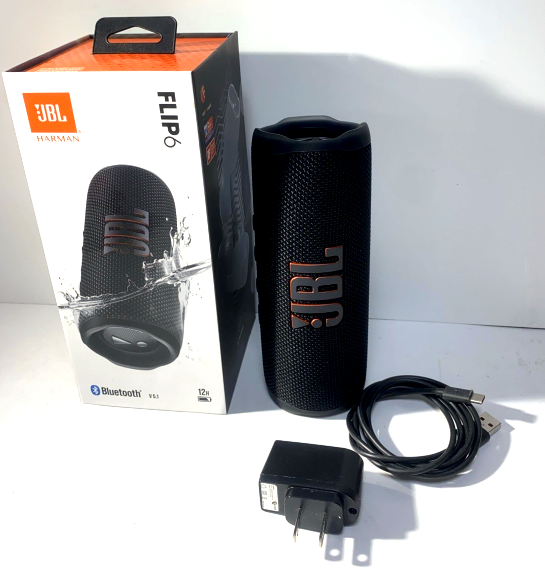JBL Flip 6 Bluetooth Portable Speaker Black Used #191079-1 | eBay