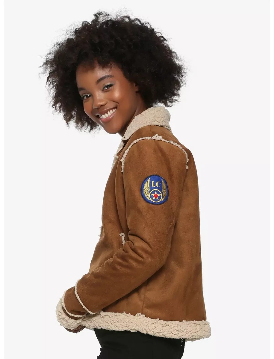 NWT Her Universe Tomb Raider Juniors Lara Croft Sherpa Aviator