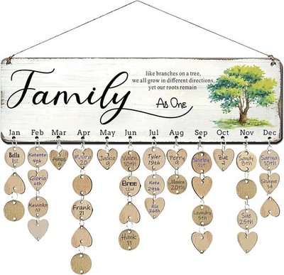 Birthday s for Mom Grandma, Wooden Fily Birthday Plaque Reminder