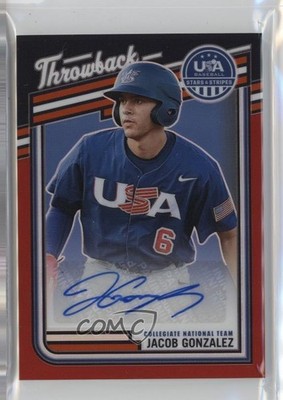 2026 Panini Stars & Stripes Prizm Red 62/99 Jacob Gonzalez #TS-JG Auto 10h2