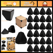 200 Pcs Heavy Duty Plastic Corner Protectors for Boxes Cartons - Black 2.4