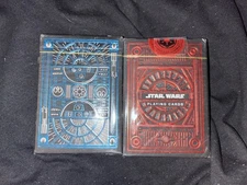 Lot of 2 Sealed Theory 11 Star Wars Playing Cards, Blue & Red