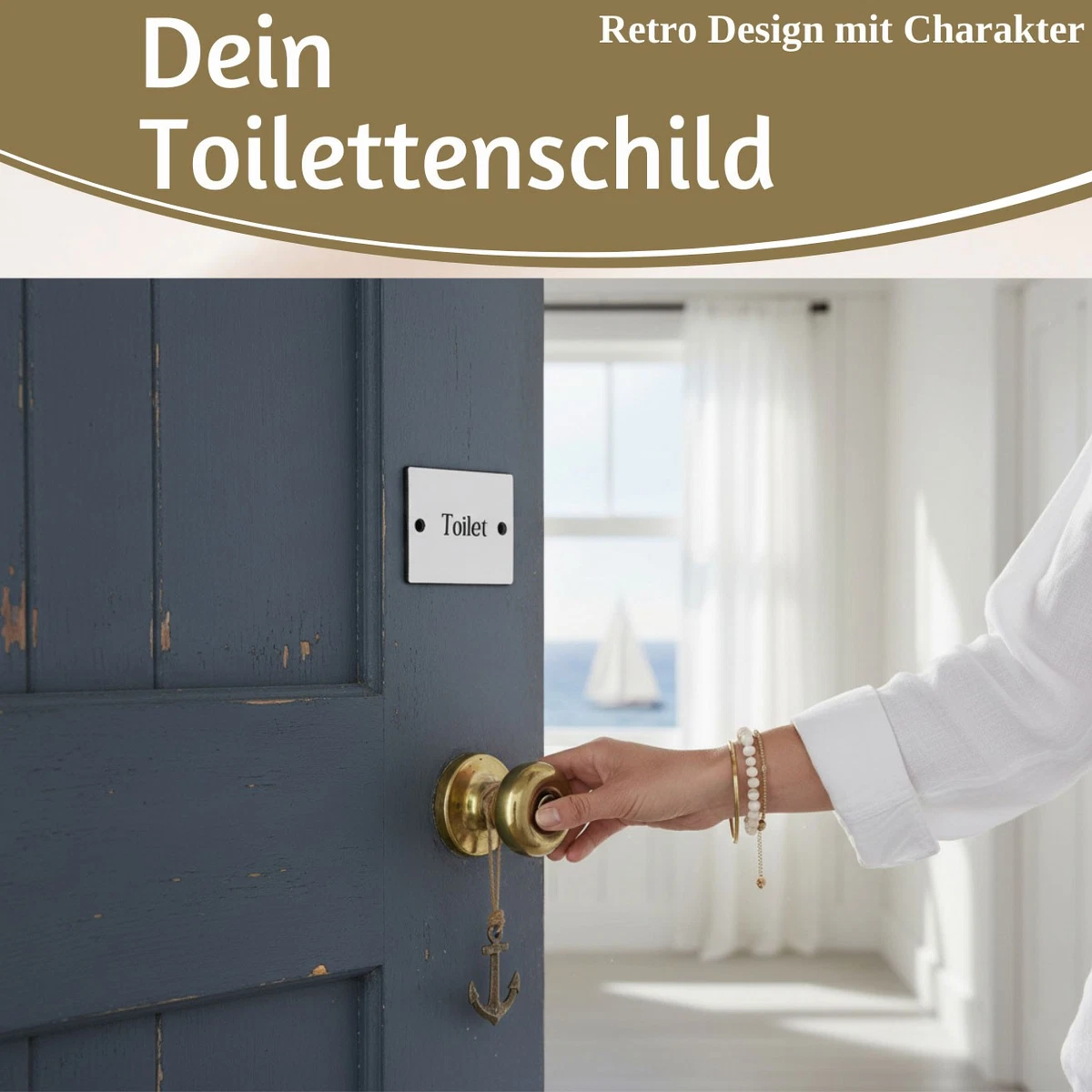 Retro Türschild Hinweisschild Metall Emaille Wandschild Antik Nostalgie Deko