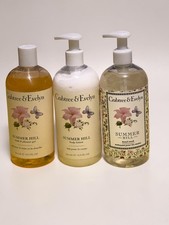 Crabtree  Evelyn Summer Hill 3 Pc Set Body Wash Lotion Hand Wash Fresh Floral
