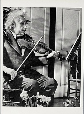 Albert Einstein Playing Violin Fotofolio Art Print Card Photo By Hansel Mieth