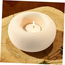 Tea Light Candle Holders, Tealight Candle Holder, Larger Ceramic Boho 1PC White