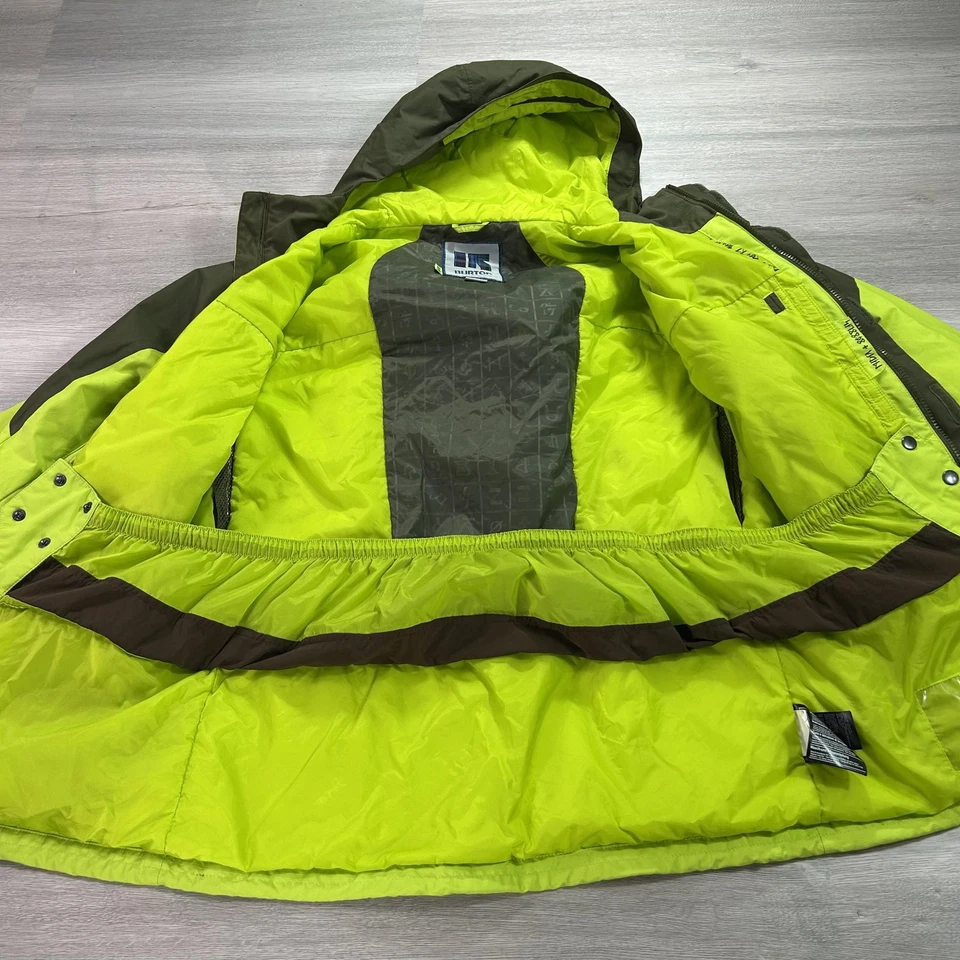 Chaqueta Burton Para Hombre Mediana Verde Oliva DRYRIDE Thermolite Con Capucha Snowboard Esquí Foto 3 de 4